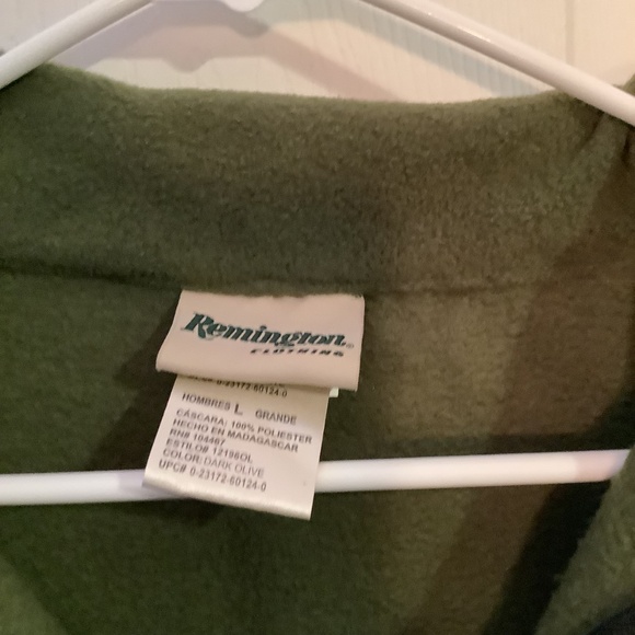 Men’s Remington Clothing Olive Green Fleece 1/4 Zip Sweater Size L - Picture 5 of 16
